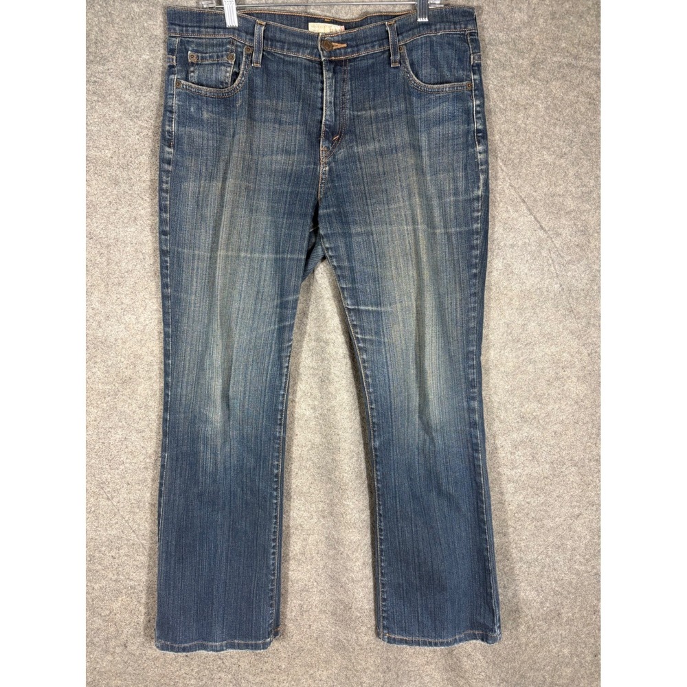 Levis 515 Boot Cut Jeans Womensโ 12 Medium Blue Denim Mid Rise Stretch 515-0217